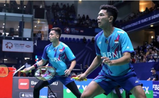 Pasangan Ganda Putra Indonesia Fajar/Rian mencatatkan 5 rekor baru usai Malaysia Open 2023 (Djarum Badminton)