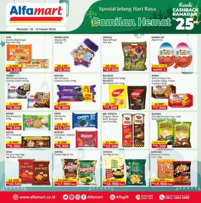 Ada sejumlah katalog promo camilan atau snack spesial Ramadan yang bisa kamu dapatkan di Alfamart. (Foto: Instagram @alfamart)