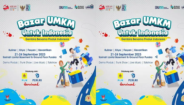 Event Jakarta gratis akan hadir kembali, yaitu Bazar UMKM untuk Indonesia yang diselenggarakan Kementerian BUMN pada 21-24 September 2023. (Foto: Instagram @peruri.indonesia)