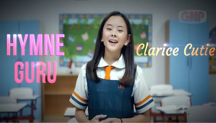 Lagu Hymne Guru pernah dinyanyikan oleh Clarice Cutie, penyanyi cilik di YouTube GNP Music. (Foto: YouTube)