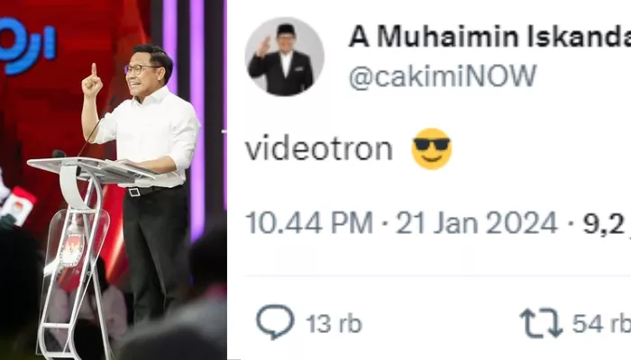Cak Imin tagih janji videotron usai tampil sukses di debat cawapres pada Minggu, 21 Januari 2024. (Foto: Instagram @cakiminow Twitter @cakimiNOW)
