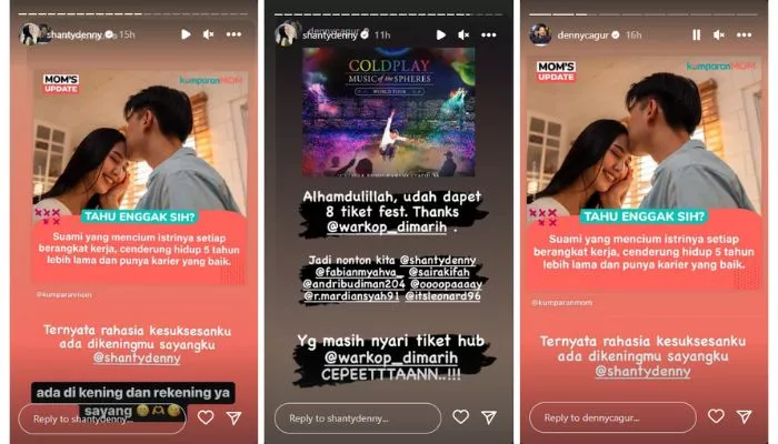 Denny Cagur dan Shanty masih menunjukkan kedekatan hubungan di media sosial Instagram mereka. (Foto: Instagram)