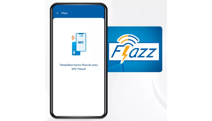 Cara cek saldo e-toll di kartu Flazz BCA melalui HP dengan fitur NFC. (Foto: Dok. BCA)