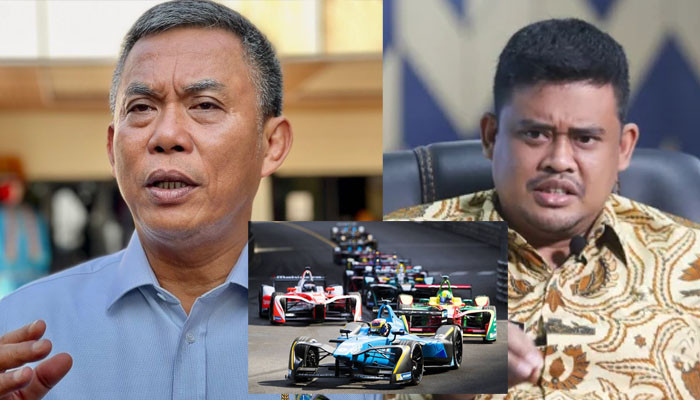 Ketua DPRD DKI Jakarta Prasetyo Edi Marsudi dan Wali Kota Medan Bobby Nasution menjadi panitia penyelenggaraan Formula E Jakarta 2023. (terasjakarta/ist)