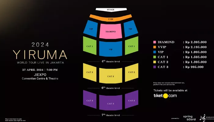 Tiket konser Yiruma di JIEXPO Theatre Jakarta mulai dibanderol paling murah Rp995 ribu. (Foto: Tiket.com)