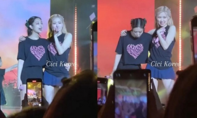 Jennie-Rose dilempar tisu oleh penonton saat konser BLACKPINK di GBK. (Instagram @real.dramahaluu)