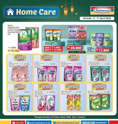 Katalog Promo Indomaret Home Care periode 5 - 11 April 2023. (indomaret)