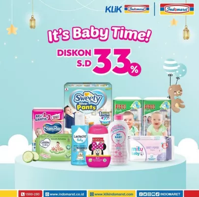 Katalog Promo Indomaret It's Baby Time! Diskon sampai dengan 33 persen. (Foto: Indomaret)