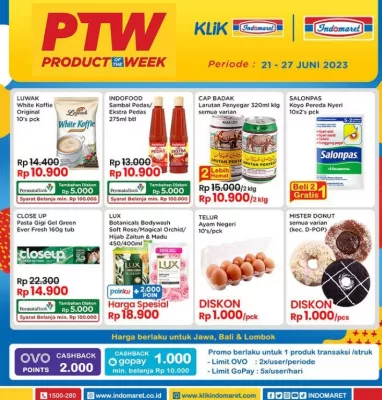 Katalog Promo Indomaret Product of the Week periode 21-27 Juni 2023. (foto: Indomaret)