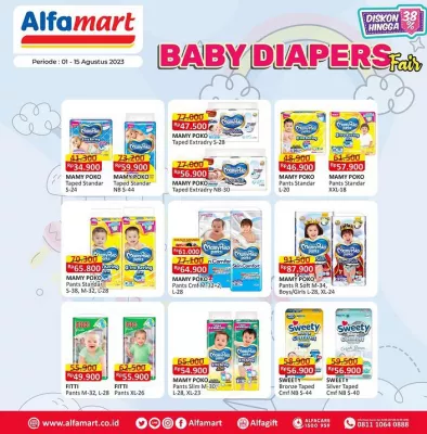 Katalog Promo Alfamart BABY DIAPERS Fair Periode 01-15 Agustus 2023. (foto: alfamart)
