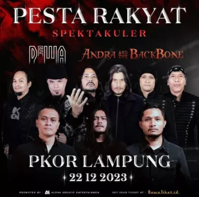 Konser Dewa 19 Pesta Rakyat Spektakuler Lampung. (foto: IG @dewatiket)