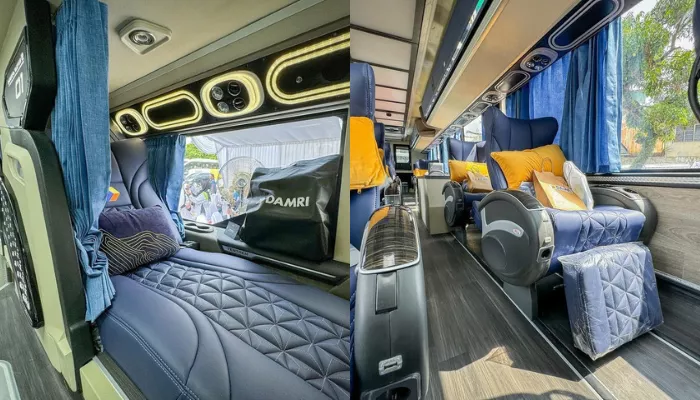 Bus DAMRI Imperial Suites hadirkan dua kelas, yakni Sleeper Seat dan Royal Class. (Foto: Instagram @andriawanpratikto)