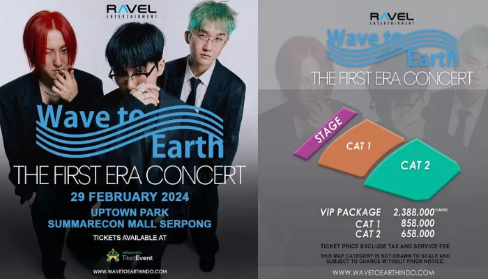 Band Korea Wave to Earth gelar konser bertajuk The First Era Concert di Uptown Park Summarecon Mall Serpong pada 29 Februari 2024. (Foto: Instagram @ravelentertainment)