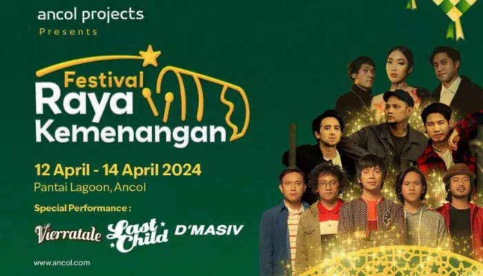 Line Up Konser Gratis Festival Raya Kemenangan di Ancol 12-14 April 2024, Cek di Sini!