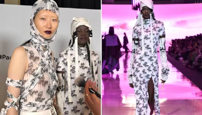 Kontroversi Desainer Australia pakai lafaz Allah di Pakaian model. (SBS Australia/Melbourne Festival Fashion)