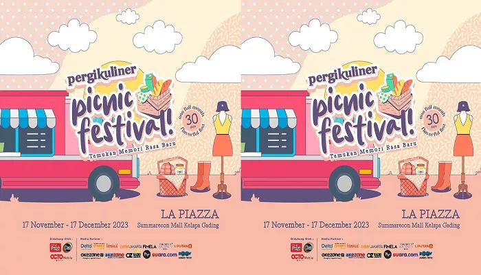 Pergikuliner Picnic Festival ini digelar di La Piazza, Summarecon Mall Kelapa Gading sejak tanggal 17 November hingga 17 Desember 2023. (Foto: Instagram @pergikulinerevents)