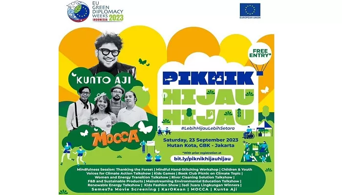 Piknik Hijau Hijau akan diselenggarakan di Hutan Kota GBK 23 September 2023. (Foto: Instagram @uni_eropa)