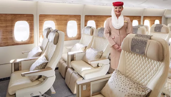 Foto kursi penumpang Pesawat Emirates Airbus A380