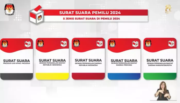 5 arti warna surat suara Pemilu 2024 yang wajib diketahui. (Foto: Instagram @kpu_ri)