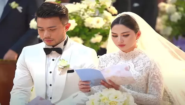 Potret berlangsungnya pernikahan Jessica Mila dan Yakup Hasibuan. (Foto: Instagram @rahasiagadis)
