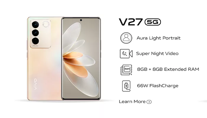 Spesifikasi dari smartphone Vivo V27 5G. (vivo.com)