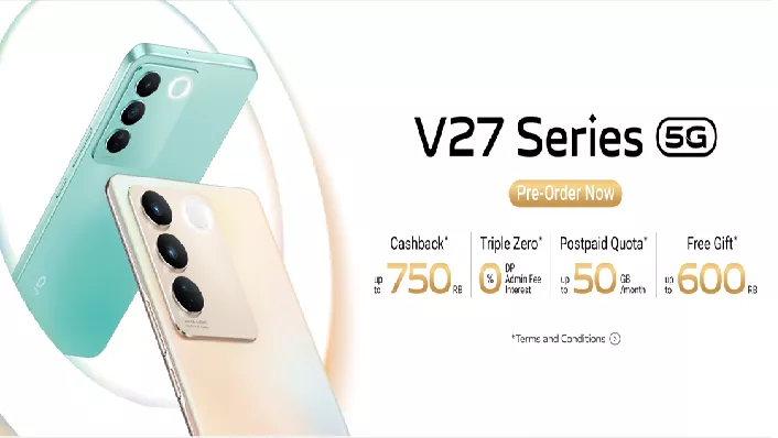 Vivo umumkan akan rilis dua smartphone terbaru, yaitu Vivo V27 Series yang terdiri dari Vivo V27 5G dan Vivo V27e untuk ke pasar Indonesia pada Senin, 27 Maret 2023. (vivo.com)